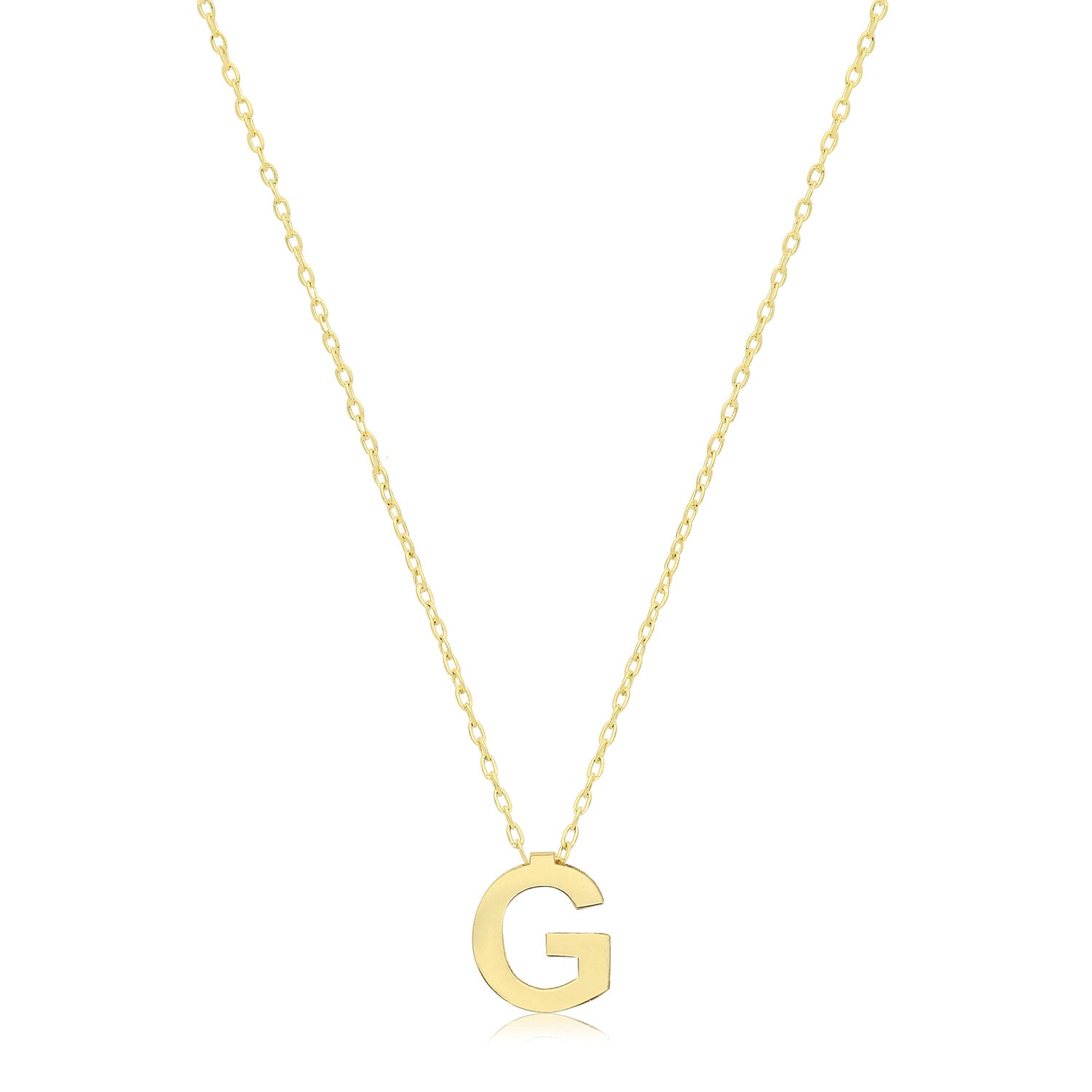 Buy ELLIPSTORE Initial Necklace with Premium 18K Gold Plating,  Statement/Minimal Jewelry, Necklace for girls and women(G) at Amazon.in