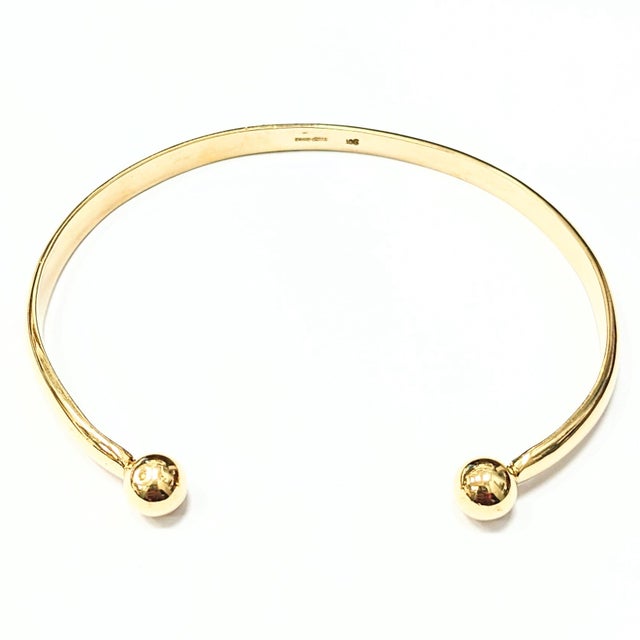 Solid gold clearance torque bangle ladies