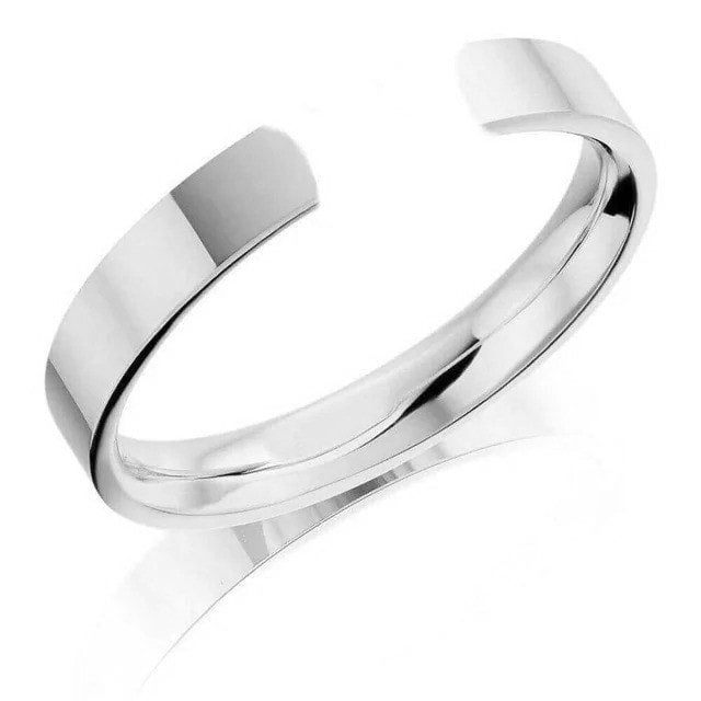 Mens cuff bracelets white gold discount