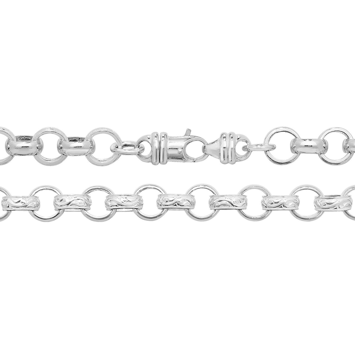 Mens silver belcher top