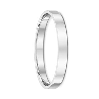 A solid 9 carat white gold bangle