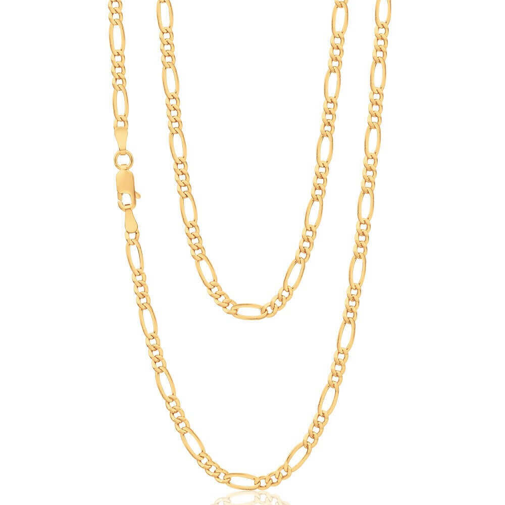 9ct Gold Figaro Chain Necklace 16 inch 7 grams NEWBURY S