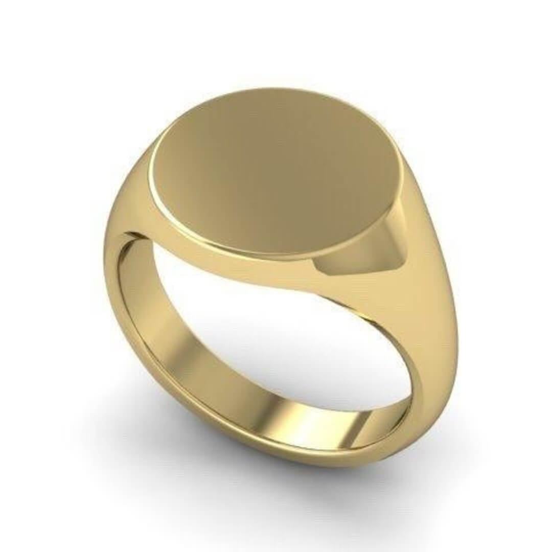 Mens yellow clearance gold signet ring
