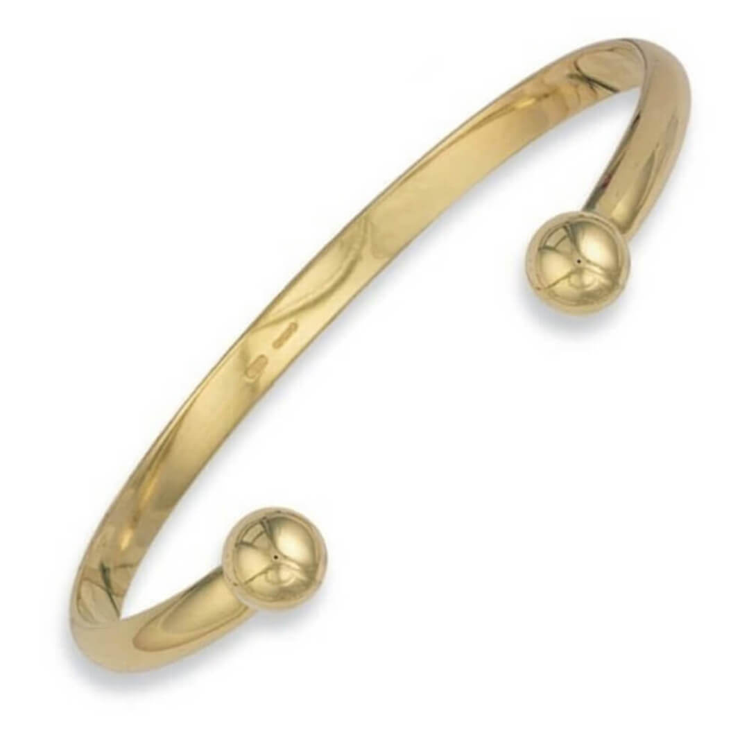 Solid gold torque bangle ladies Clearance