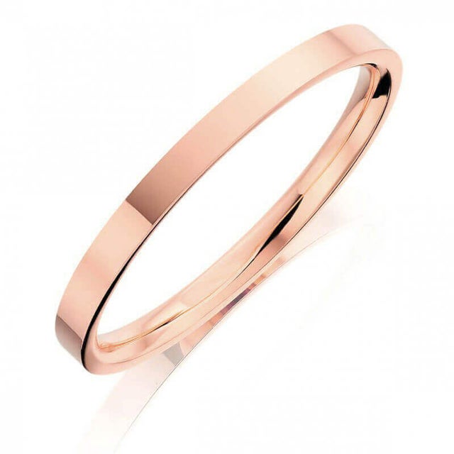 Solid rose gold bangle discount