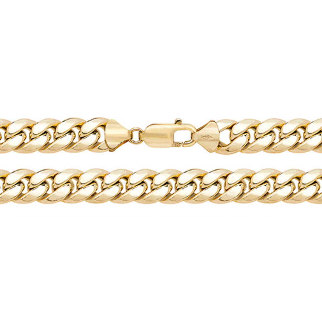 Solid gold sale curb chain