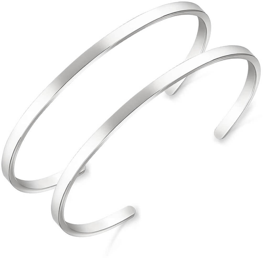 Sterling silver bangle set outlet