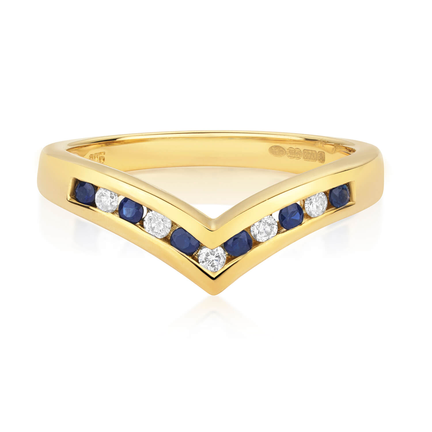Wishbone eternity deals ring yellow gold