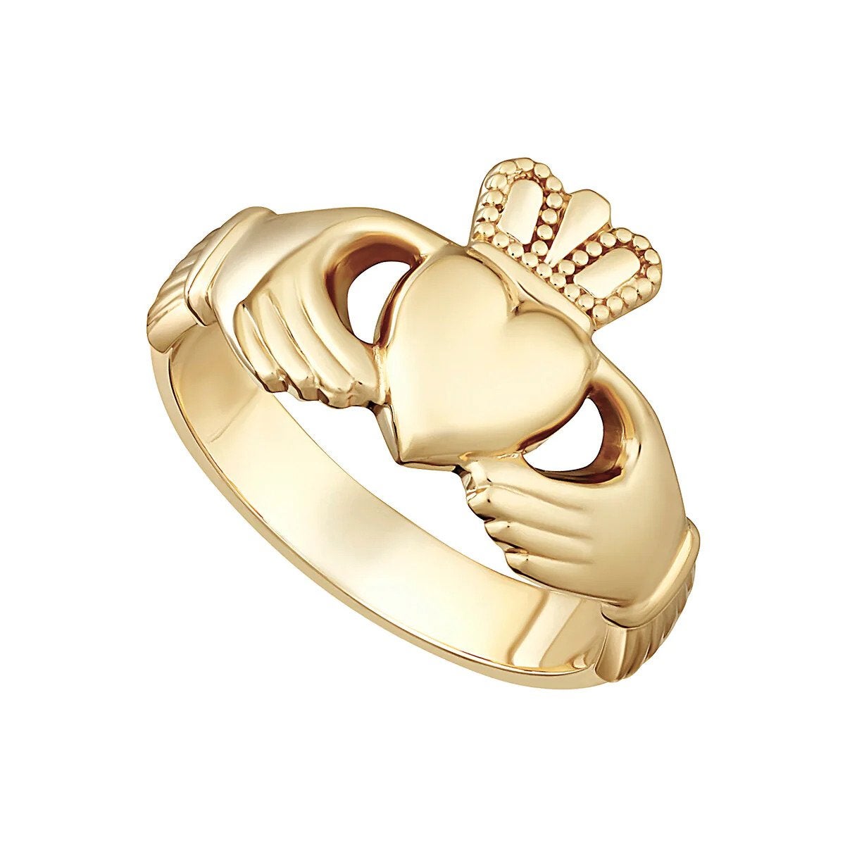Women's claddagh ring white gold top