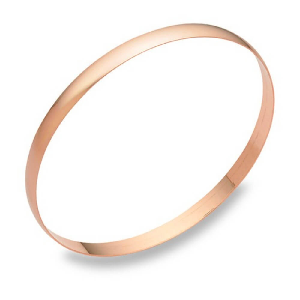 Solid rose best sale gold bangle