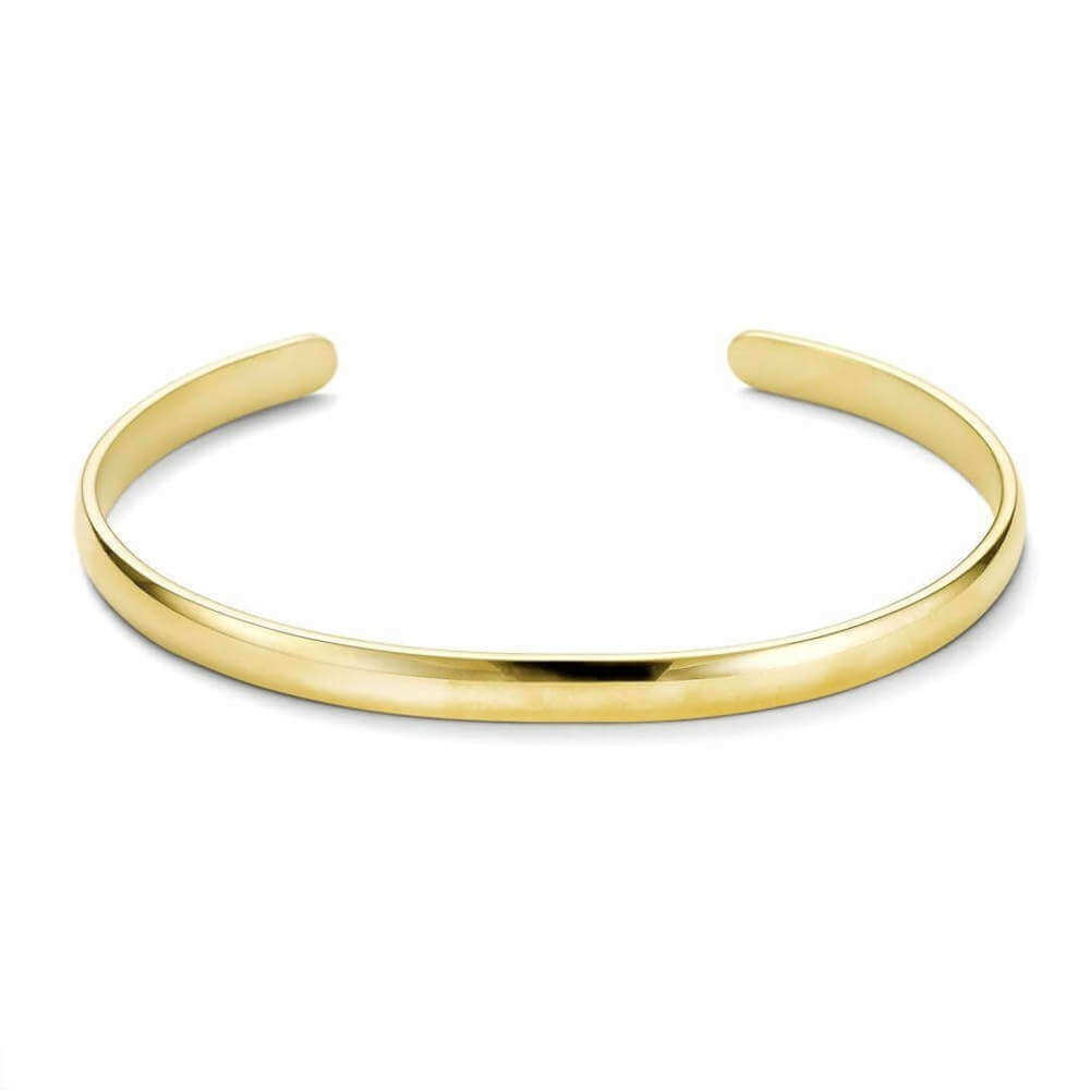 9ct Yellow Gold on Silver Ladies Expanding Bangle - Gift Boxed | eBay